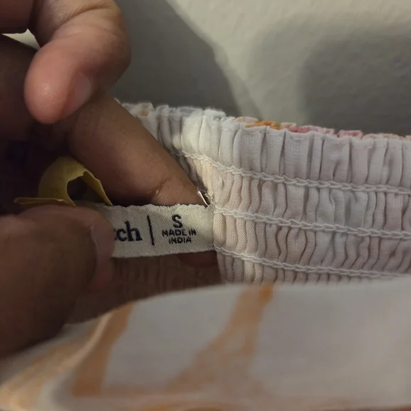 Abercrombie & Fitch Women's Emerson Floral Puff Sleeve Mini Babydoll Dress Sz S - Picture 12 of 15